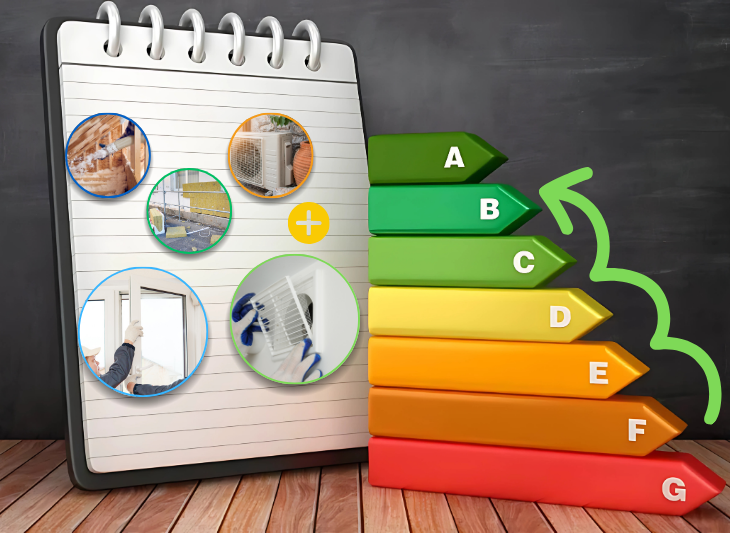 Bouquet de travaux pour atteindre le niveau BBC