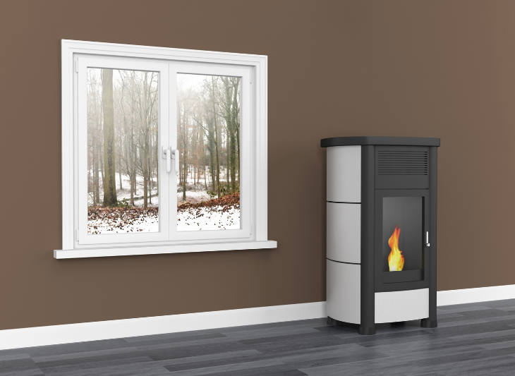 Corps de chauffe en acier d'un poêle à granulés