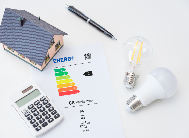 Graphiques et calculatrice illustrant le financement d'un projet de rénovation.