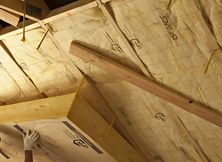 Isolation des rampants en double couche croisée