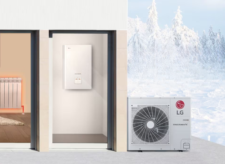 Schéma d'une PAC Air-Eau Bi-bloc (Split)