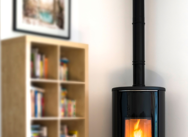 Schéma d'un poêle à granulés canalisable